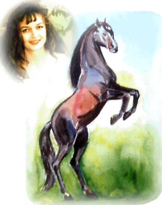 Elena and portrait of a Stallion